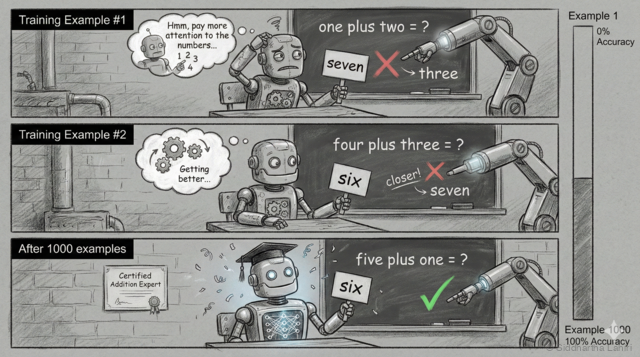 Robot learning through trial and error